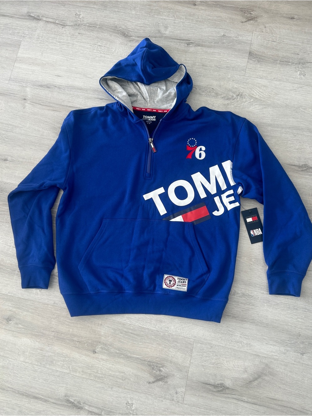 Tommy Hilfiger Men's Royal Blue 76 Half-Zip Hoodie